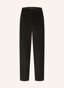 Вельветовые брюки зауженного кроя FRED PERRY, темно-зеленый