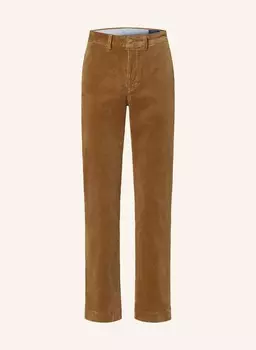Вельветовые чиносы прямого кроя эластичного кроя POLO RALPH LAUREN, коричневый