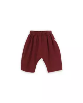 Вельветовые детские штанишки с эластичной резинкой на талии KNOT, коричневый