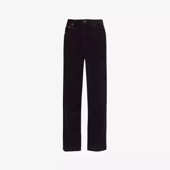 Вельветовые джинсы Low Slung Baggy с низкой посадкой и широкими штанинами Agolde, серый
