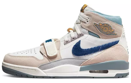 Вельветовые кроссовки Jordan Legacy 312 с галочкой
