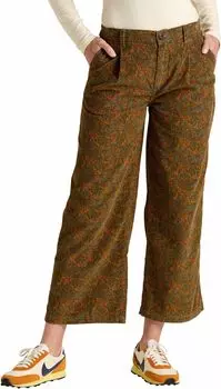 Вельветовые плиссированные брюки без застежек Scouter Toad&Co, цвет Fir Floral Print