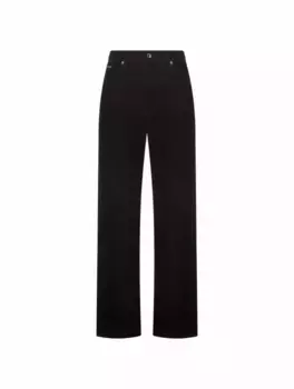 Вельветовые прямые брюки Dolce&Gabbana, черный