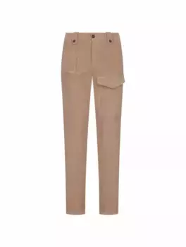 Вельветовые прямые брюки Eleventy, бежевый