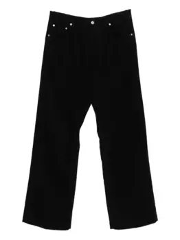 Вельветовые прямые брюки Rick Owens, черный