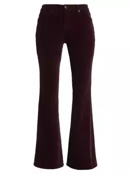 Вельветовые расклешенные брюки Good Legs Good American, цвет malbec