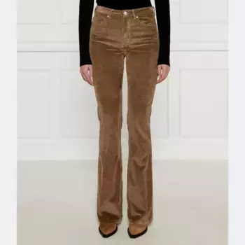 Вельветовые расклешенные брюки Pinko, коричневый