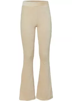 Вельветовые расклешенные леггинсы Rainbow, бежевый