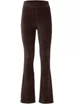 Вельветовые расклешенные леггинсы Rainbow, коричневый