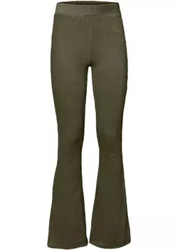 Вельветовые расклешенные леггинсы Rainbow, зеленый