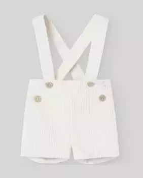 Вельветовые шорты для мальчика с подтяжками PAZ Rodrguez, цвет Crudo