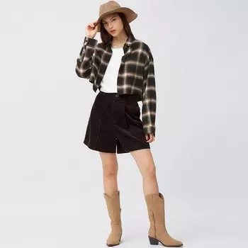 Вельветовые шорты +E GU, коричневый