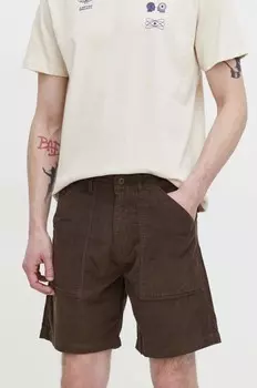 Вельветовые шорты Quiksilver, коричневый