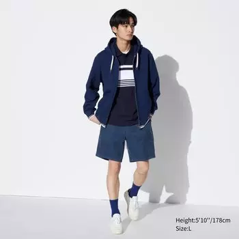 Вельветовые шорты UNIQLO, синий