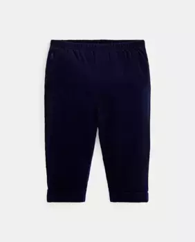 Вельветовые штаны для мальчика с вышитой лошадью Polo Ralph Lauren, темно-синий