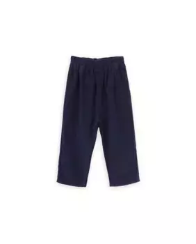 Вельветовые штаны для мальчика с эластичной резинкой на талии KNOT, темно-синий