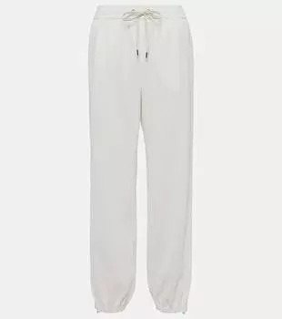 Вельветовые спортивные брюки Moncler, белый