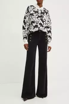 Вельветовые спортивные брюки Twinset, черный