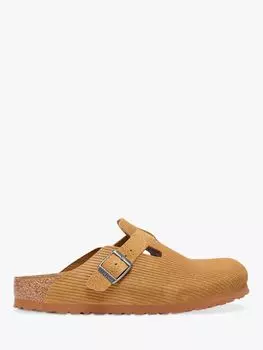 Вельветовые замшевые сабо Boston Birkenstock, корк браун
