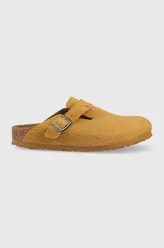 Вельветовые замшевые тапочки Boston Birkenstock, бежевый