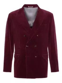 Вельветовый блейзер Brunello Cucinelli, красный