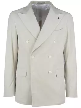 Вельветовый блейзер Corneliani, нейтральный цвет