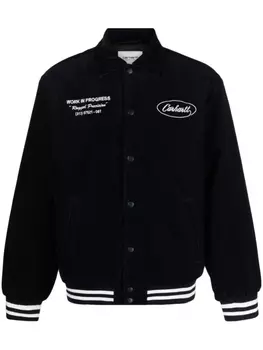 Вельветовый бомбер Rugged Letterman Carhartt WIP, синий