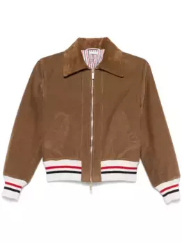 Вельветовый бомбер THOM BROWNE, коричневый