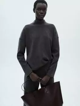 Вельветовый джемпер panita Mango, темно-серый