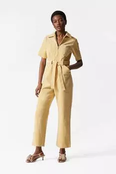 Вельветовый комбинезон с поясом & Other Stories, желтый