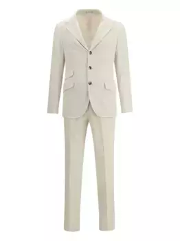Вельветовый костюм Brunello Cucinelli, нейтральный