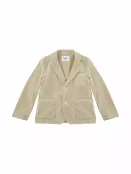 Вельветовый однобортный блейзер Il Gufo, бежевый