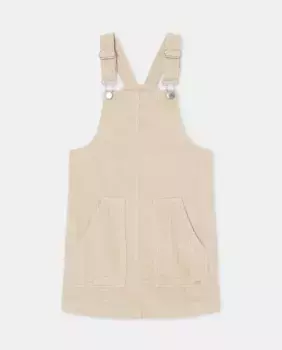 Вельветовый сарафан для девочки из жатого хлопка Kids El Corte Ingls, бежевый