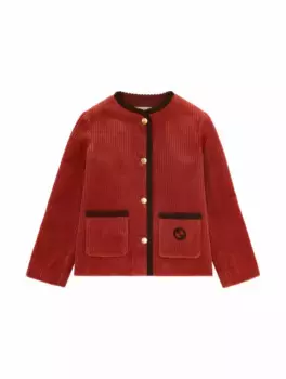 Вельветовый жакет Interlocking G Gucci, красный