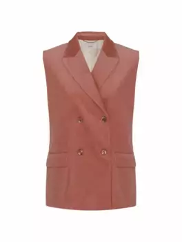 Вельветовый жилет AGNONA, розовый