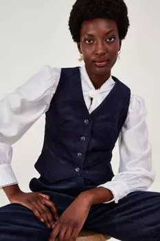 Вельветовый жилет Monsoon, синий