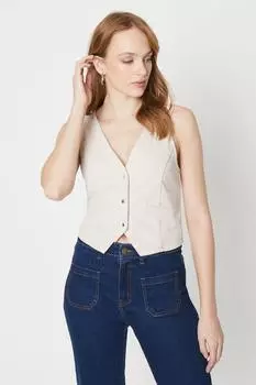 Вельветовый жилет Oasis, белый