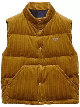 Вельветовый жилет Prada, желтый