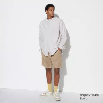 Вельзовые шорты UNIQLO, хаки