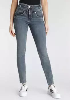 Великолепные джинсы с завышенной талией "Sharp Slim Reused Denim" Herrlicher, синий