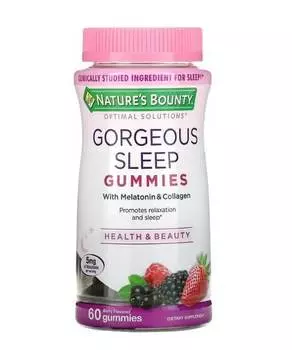 Великолепные жевательные конфеты для сна, ягоды, 60 жевательных конфет, Nature's Bounty, Optimal Solutions