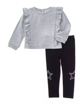 Великолепный комплект из 2 предметов: топ и леггинсы Splendid, серый