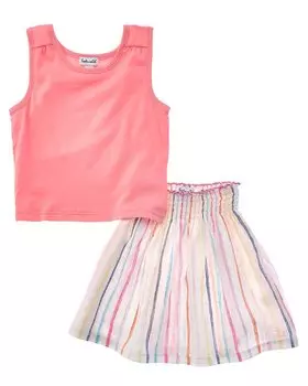 Великолепный комплект из 2 предметов: топ Venice Beach и юбка из льняной смеси Splendid, розовый