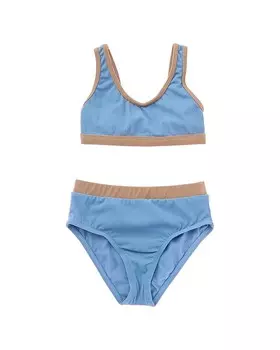 Великолепный комплект тактильного бикини из 2 предметов Splendid, синий