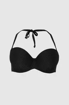 Великолепный лиф бикини без бретелек с золотыми блестящими подкладками DD+ Debenhams, мультиколор