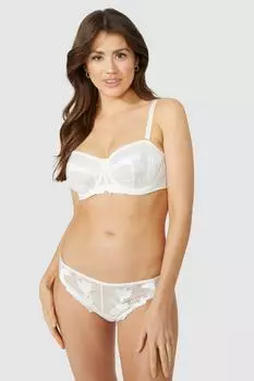 Великолепный свадебный бюстгальтер без бретелек с вышивкой DD+ Lily Coast, белый