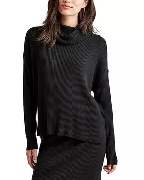 Великолепный свитер с воротником-хомутом Georgie Splendid, черный