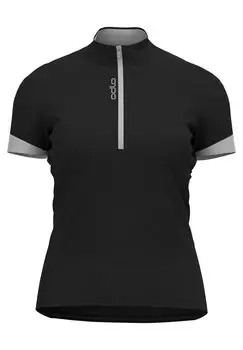 Велоджерси ESSENTIAL 1/2 ZIP ODLO, цвет black/odlo silver grey