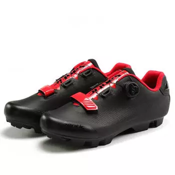 Велообувь SANTIC MTB Cross Border Buckle, размер 43, черный/красный