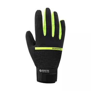Велоперчатки Shimano Gore-Tex Infinium WINDSTOPPER INSULATED чёрно-жёлтые
